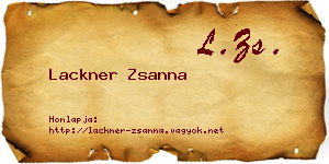 Lackner Zsanna névjegykártya